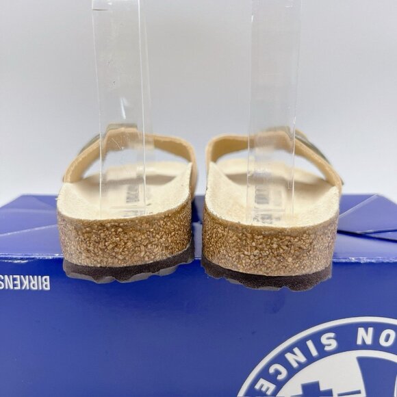 Birkenstock Cream Sandals with Gold Buckle - Picture 11 of 16